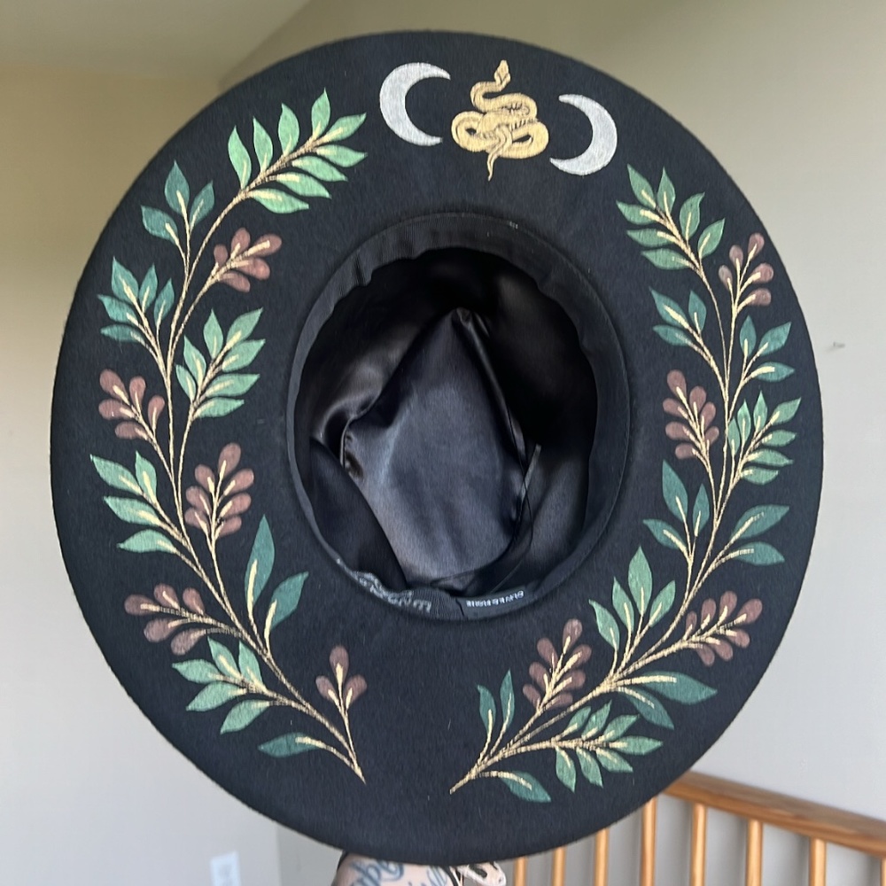 Luna Bloom hand painted hat